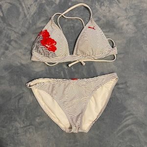 Puma swim suite black and white